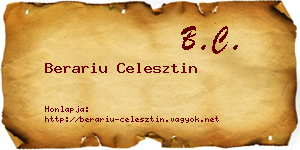 Berariu Celesztin névjegykártya